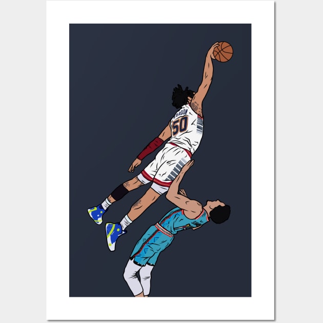 Aaron Gordon Dunks on Landry Shamet Wall Art by rattraptees